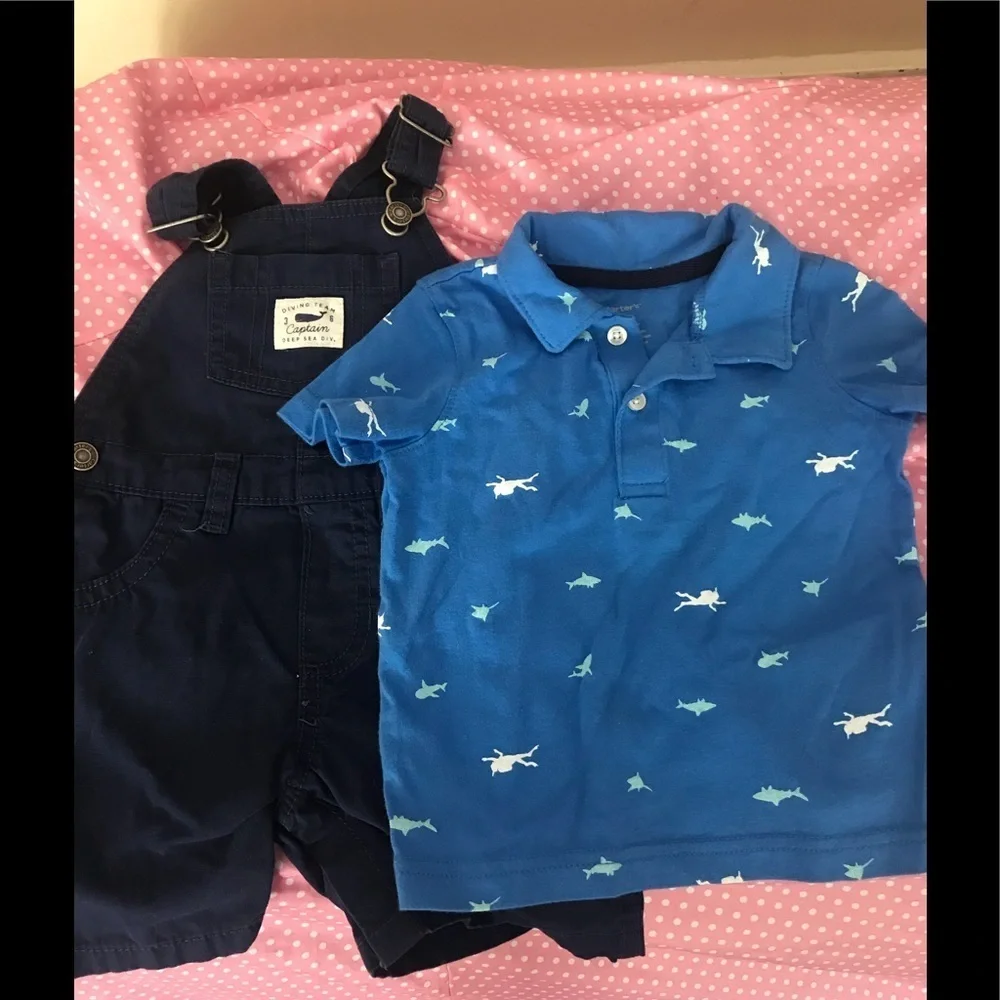 Carter’s Shirt and Overalls Outfit
